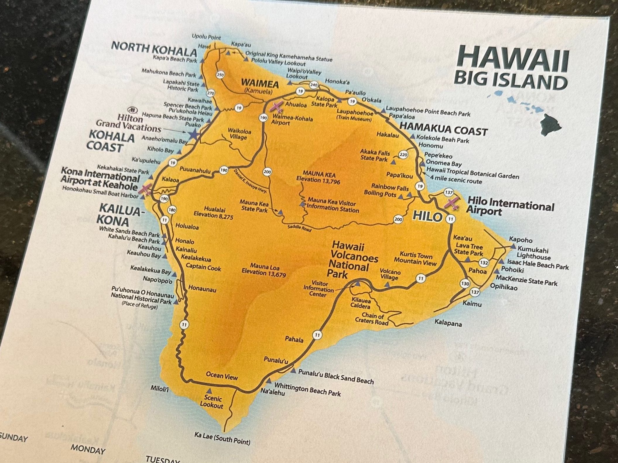Big Island Hawaii Map Tourism Travel Local Blog